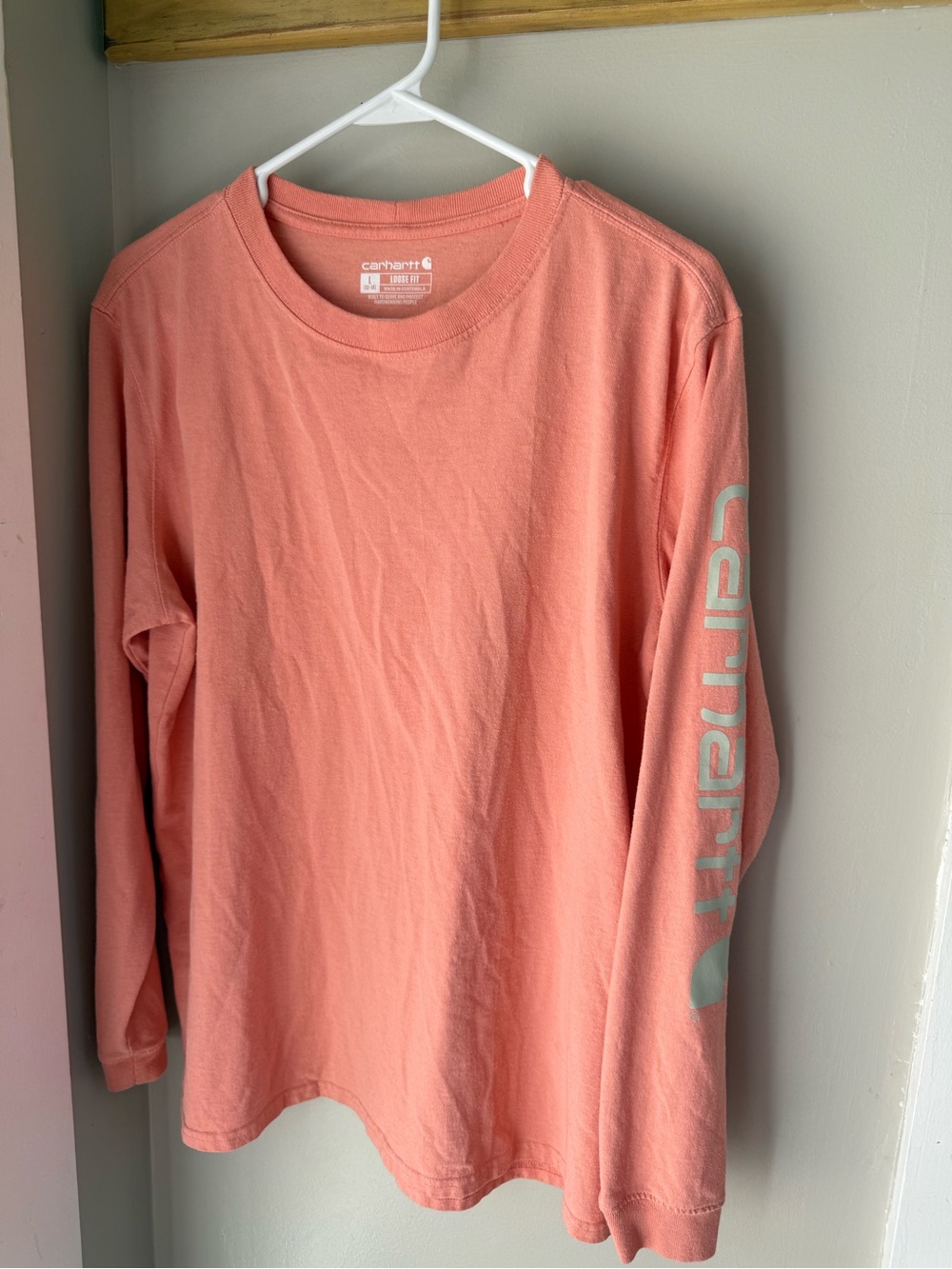 Carhartt women’s ' Long-Sleeve Coral Logo Tee
